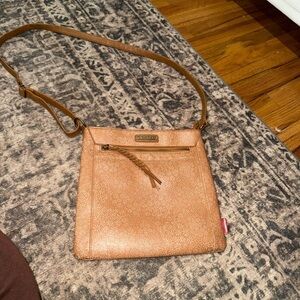 UNIONBAY Tan Crossbody Bag with Gold Zipper